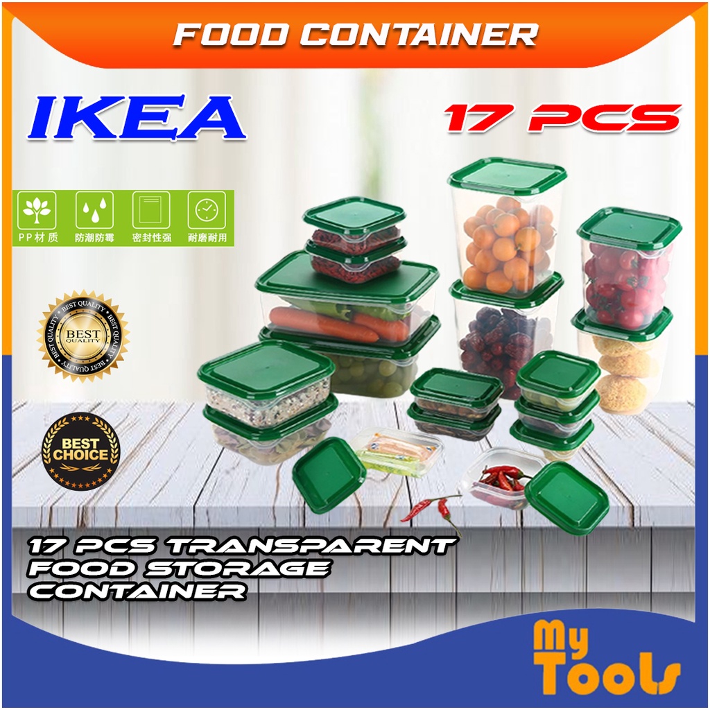 Mytools 17pcs ikea BPA Free Microwavesafe Multipurpose Food Container