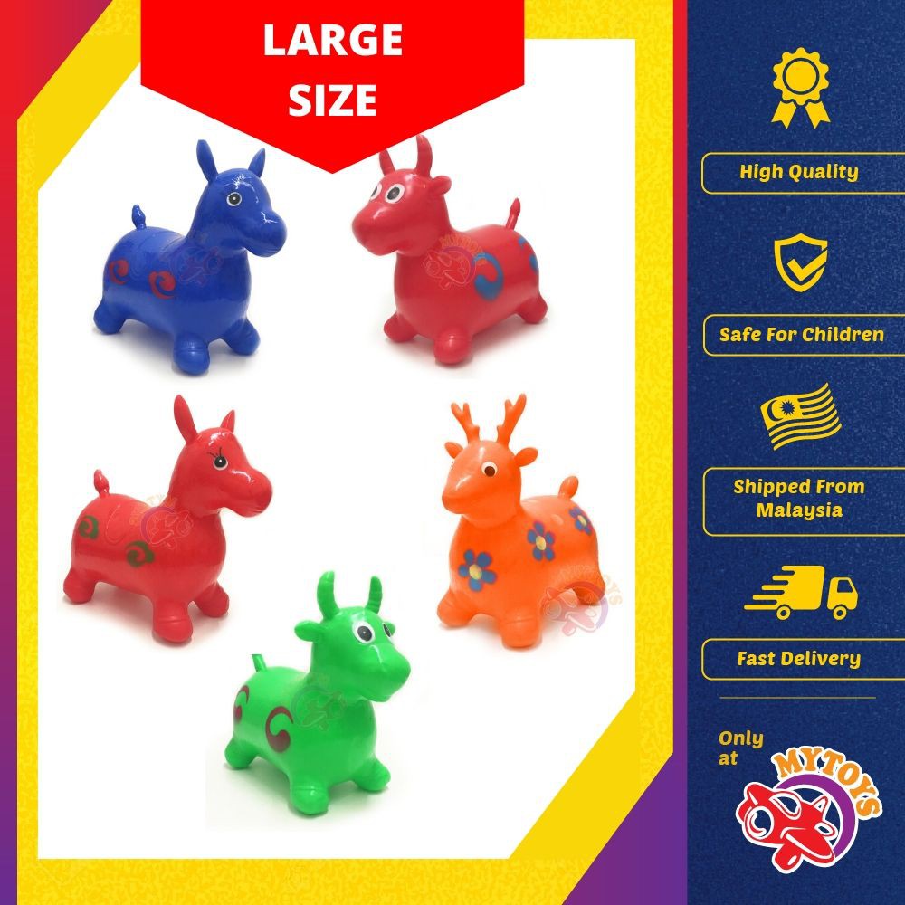 Large Assorted Inflatable Bouncing Animal Horse / Jumping Horse / Cow / Deer Baby Toys for Kids