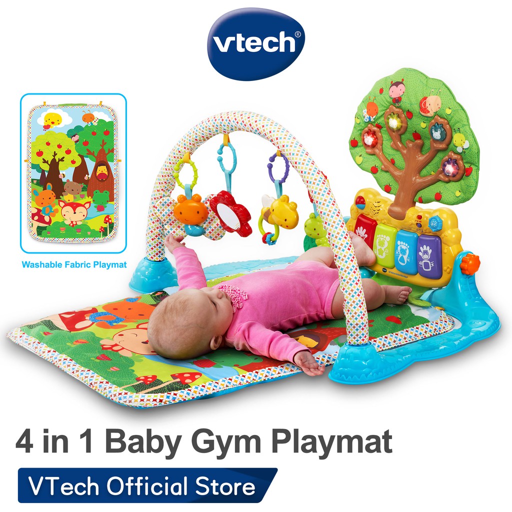 VTech Official Store 4 In 1 New Born Baby Gym Playmat Deluxe Kick Play