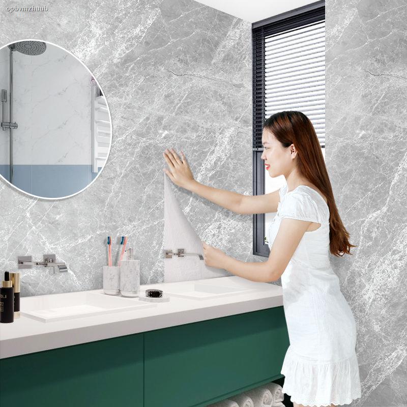Lowest price∏Bathroom toilet decorative waterproof wallpaper toilet bathroom  self-adhesive wall stickers wallpaper kitch | Shopee Malaysia