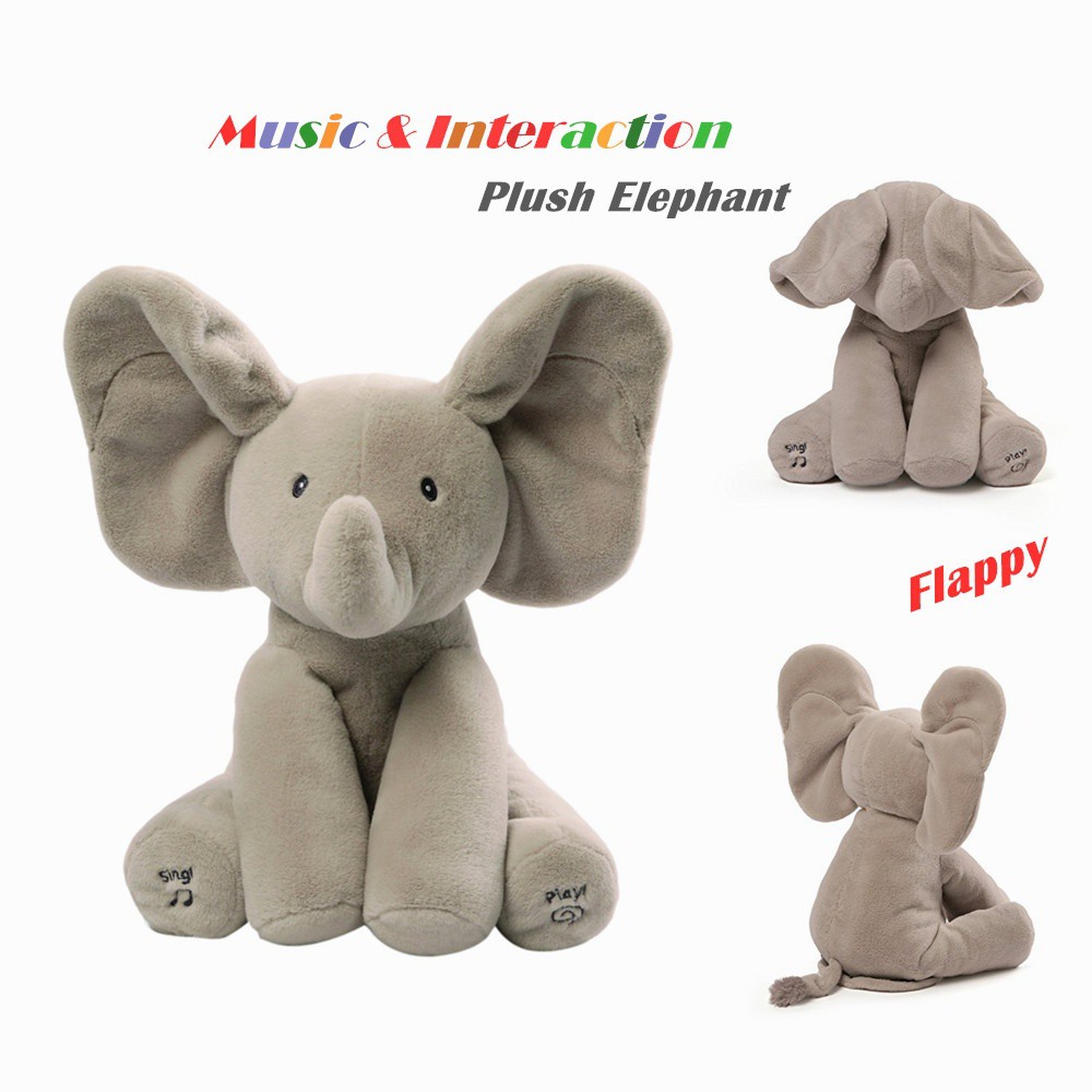 flappy animated plush elephant with music by gund