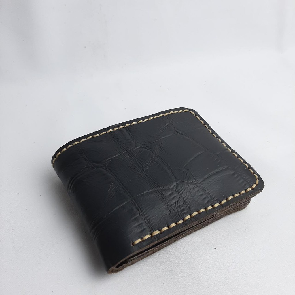 Hanmade Crocodile Leather Wallet ORIGINAL FULL GRAIN Genuine Leather Arrowroot