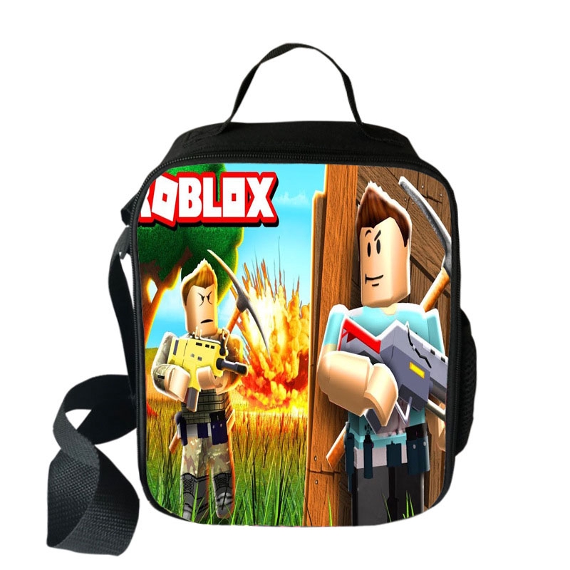 Roblox Insulated Lunch Bag Kids Girls Box Picnic School Food Packed Shoulder Boys Mrb78 Clothing Shoes Accessories - roblox picnic hat dress