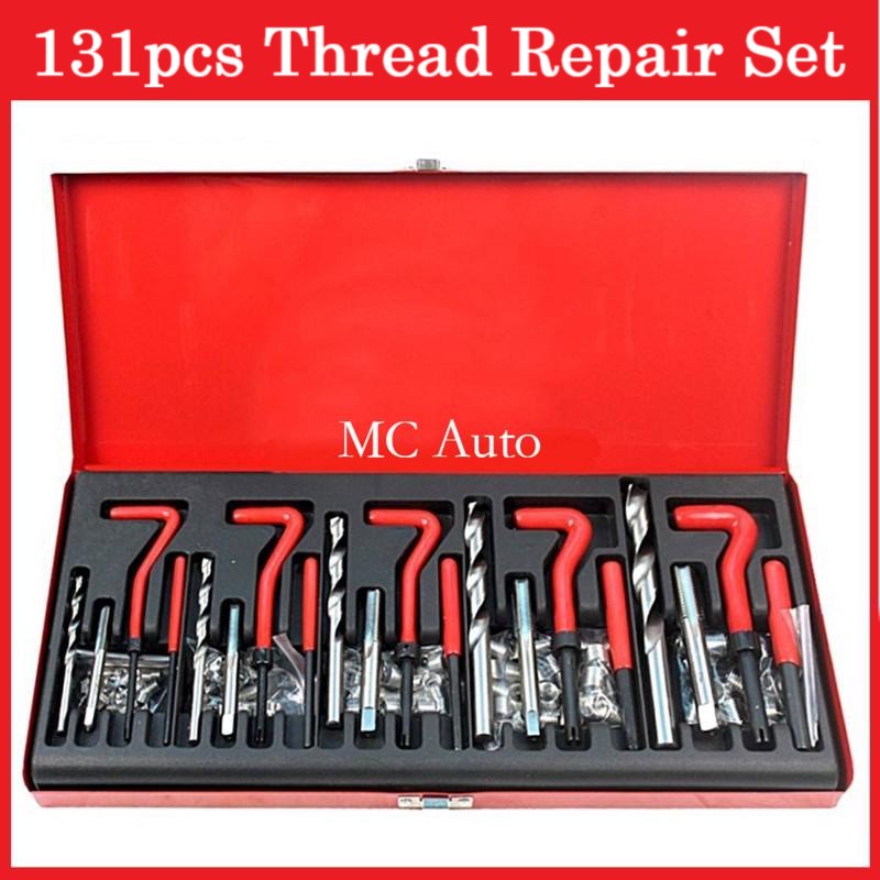 131pcs Screw Thread Repair Kit Tool Set M5 M6 M8 M10 M12 Skrul Thread