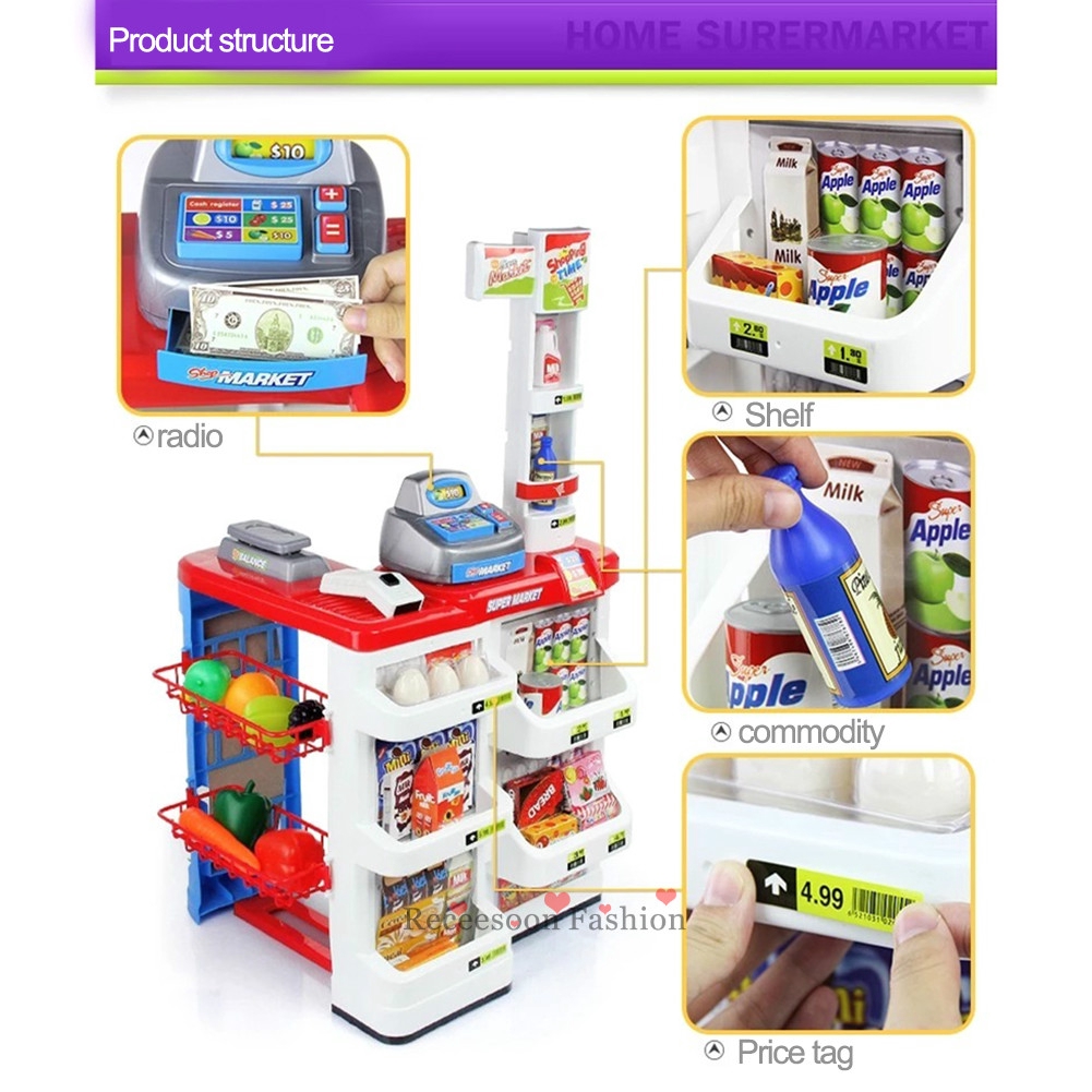 shopping cart and cash register toy