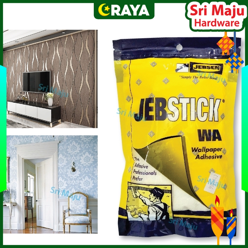 MAJU Jebstick 125gm Wall Paper Adhesive for Lining Paper Roll Glue Powder Jeb Stick Shopee