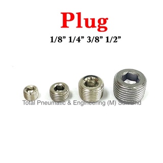 Brass 1/8" 1/4" 3/8" 1/2" NPT Brass Internal Hex Thread Socket Pipe Plug YL 