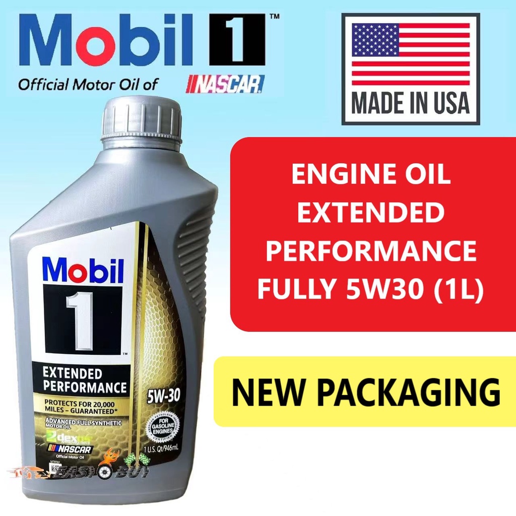 (MADE IN USA) New Packaging Mobil 1 Extended Performance 5w30 Fully Synthetic Engine Oil 1L 5W