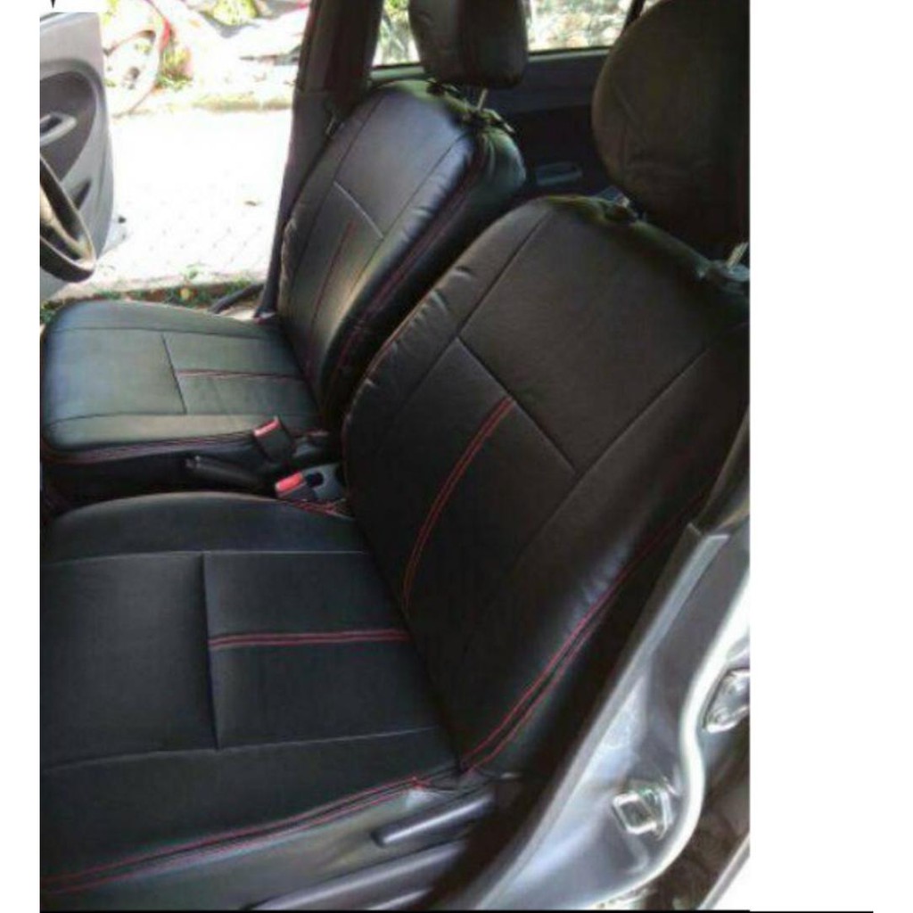 Seat Cover Pvc Black W Red Thread Myvi Waja Axia Kancil Wira Saga