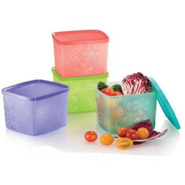 Tupperware Snow Flake 800mL Medium Square Round