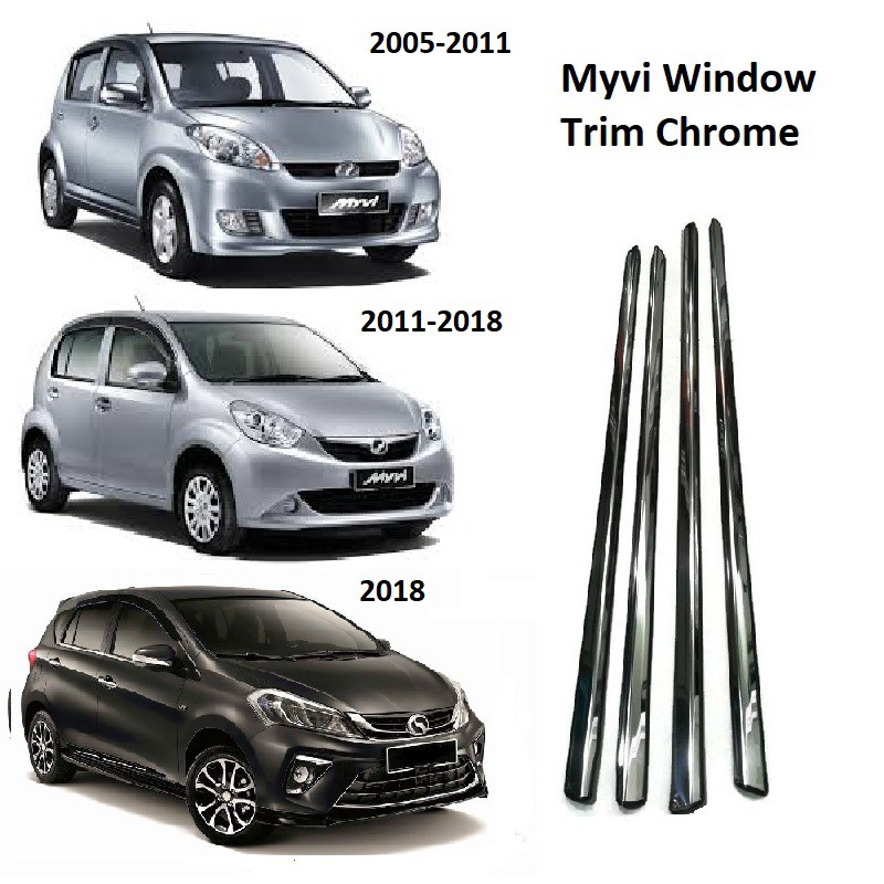 myvi chrome door lining