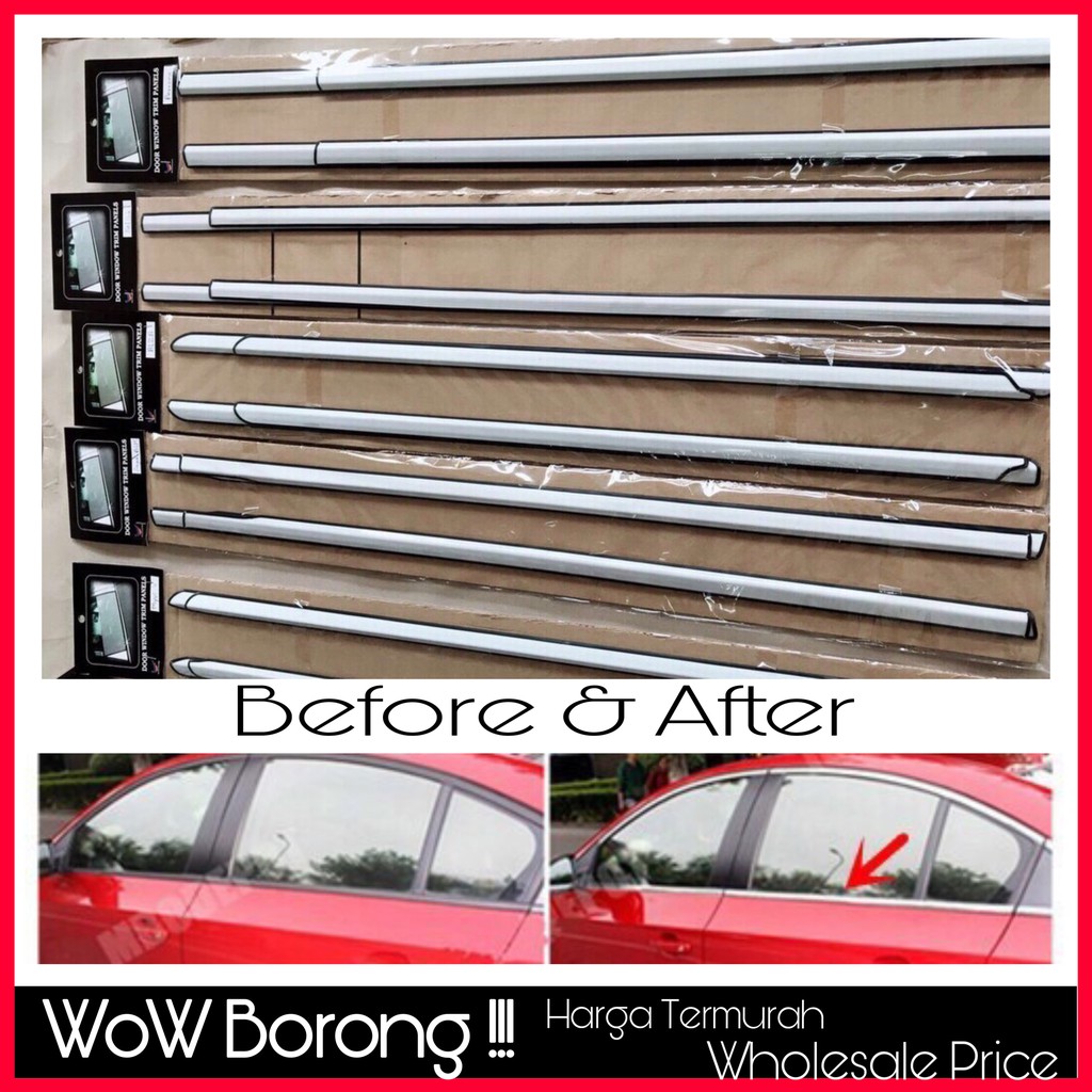 Window Chrome Lining ~Perodua Myvi,Bezza,ViVa,Axia,Kancil 