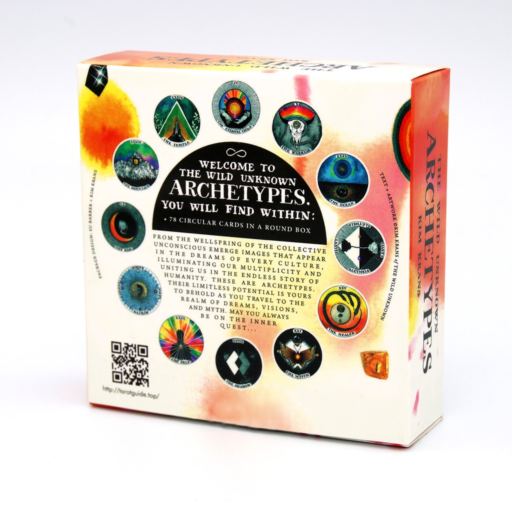 Quality Durable 78pcs Wild Unknown Archetypes Deck Guidebook By Kim Krans Circular Oracle Tarot Di Course Tutorial Gu... - Image 3