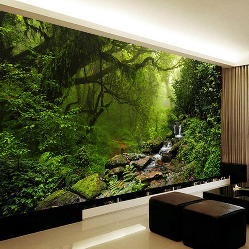 Photo Wallpaper 3D Stereo Virgin Forest Nature Landscape Wall Mura Backdrop Wall