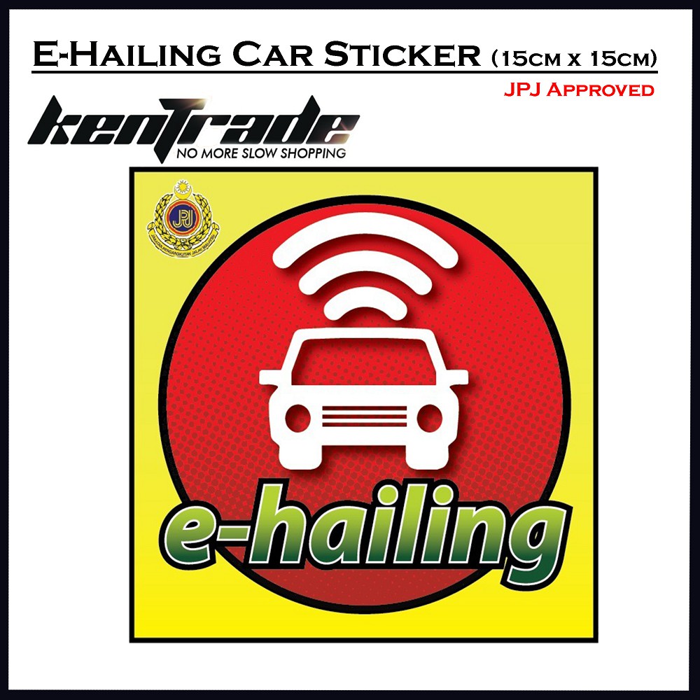 Ready Stock Car Sticker 1pcs sticker e-hailing pelekat cermin pengenalan khas kenderaan ehailing untuk grabcar , mycar