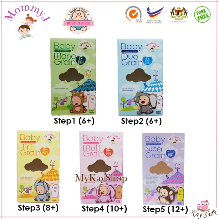 MommyJ/Mommy J STEP 1 / 2 / 3 / 4 /5 - Baby Organic Natural Grains ...