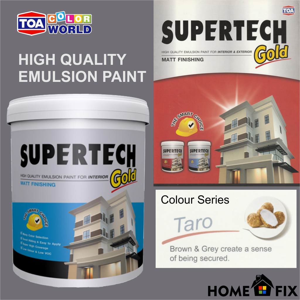 Cat rumah TOA Supertech Gold Interior Paint Taro Colour Series 5 Litres ...