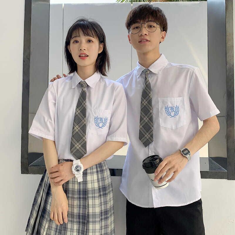 男神装 Jk制服男女衬衫韩版宽松学生班服毕业季套装潮流dk制服全套学院风 Shopee Malaysia