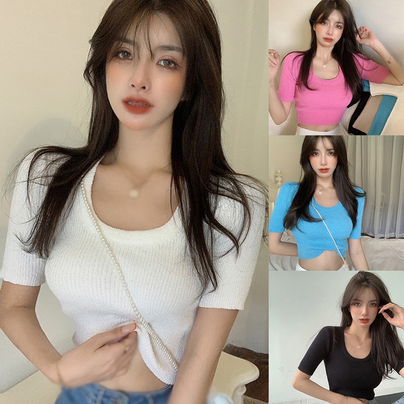 Women's Short Sleeve Casual Tee T Shirt Shopee Malaysia