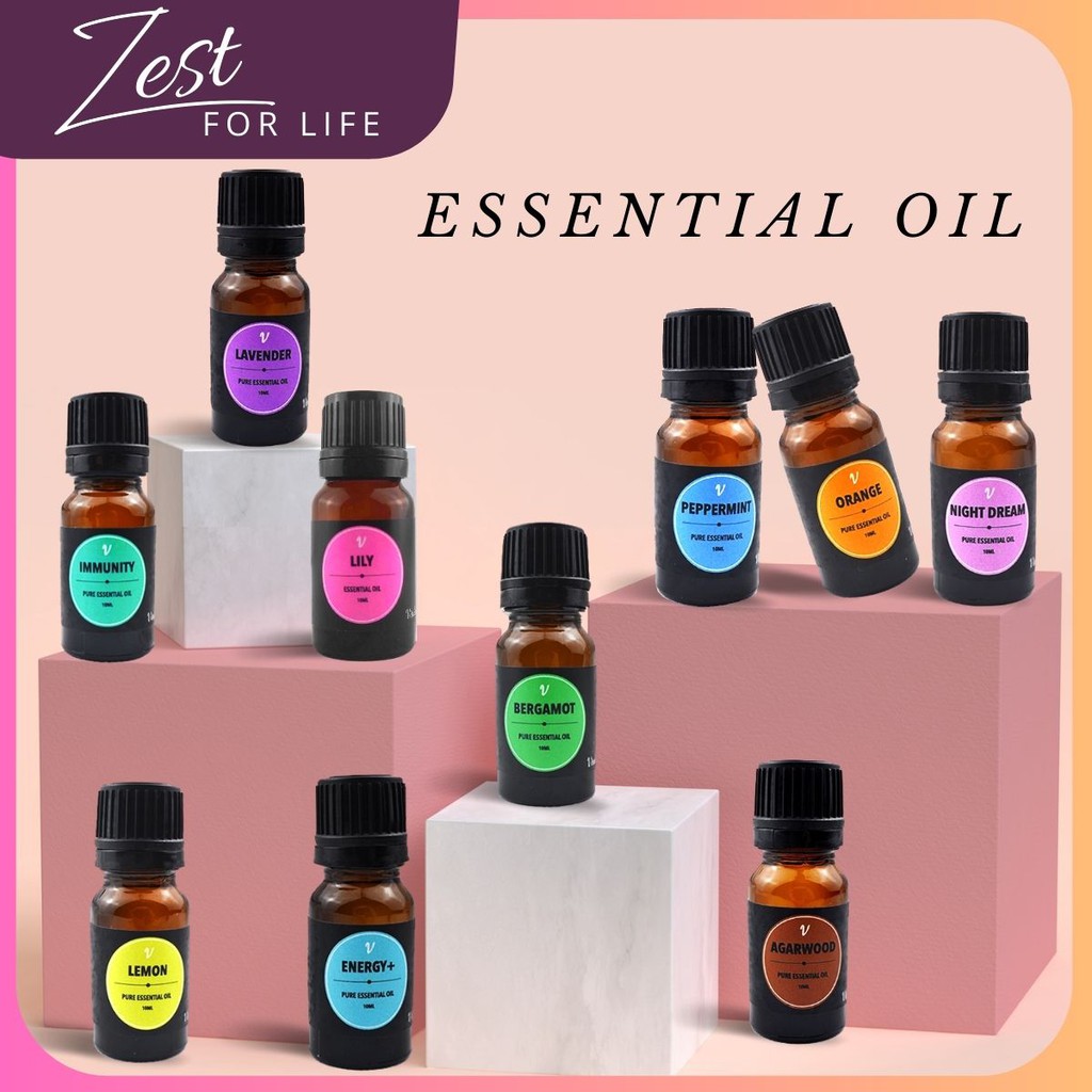 Essential Oil 10ml Aroma Aromatherapy Fragrance Water Soluble Freshener Diffuser Minyak Aroma Terapi 香精油 "V2"