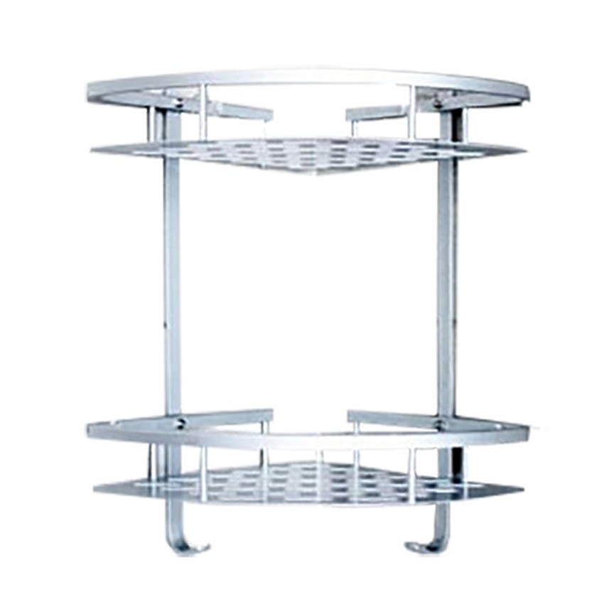 Adhesive wall mounted corner Shelf without drilling (2tiers) Shopee
