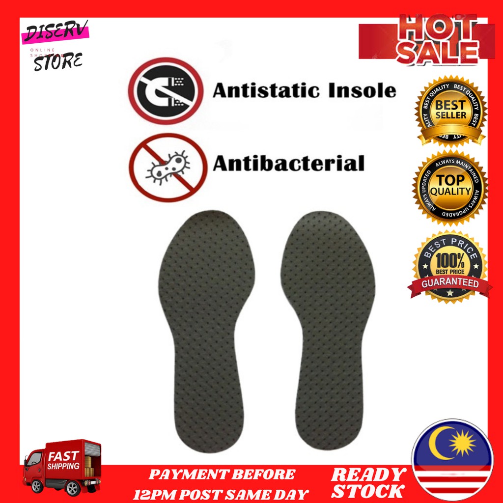 1 PAIR Pelapik Kasut Antibakteria Breathable Deodorization Antibacterial And Antistatic Insole