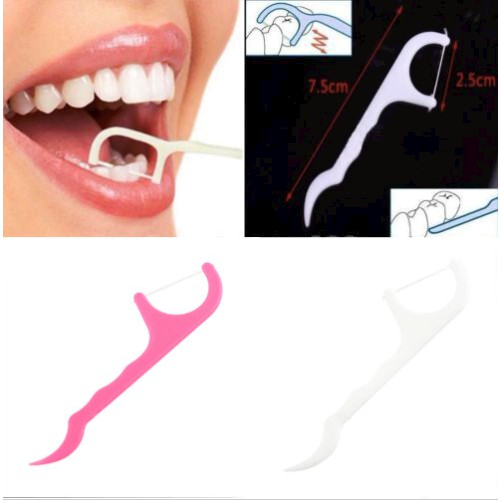 Dental Floss Picks Waxed Toothpick Stick and Floss Dental Tooth Oral Care Disposable Double-Head Cleaning Teeth Care