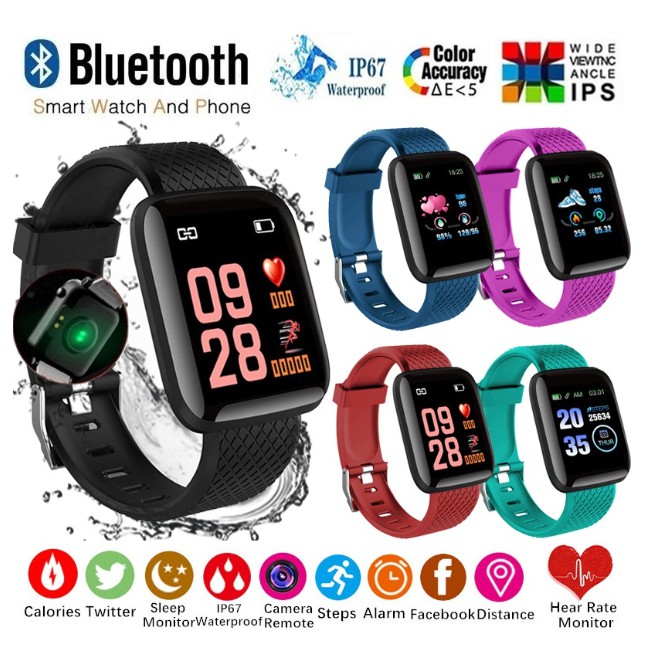116 Plus Smart Watch Sport Band Bluetooth Smartwatch ...