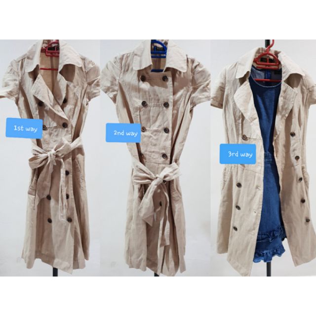 short sleeve trench coat