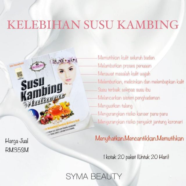 Susu Kambing Original Utk Memutihkan Kulit Yang Kusam Shopee Malaysia