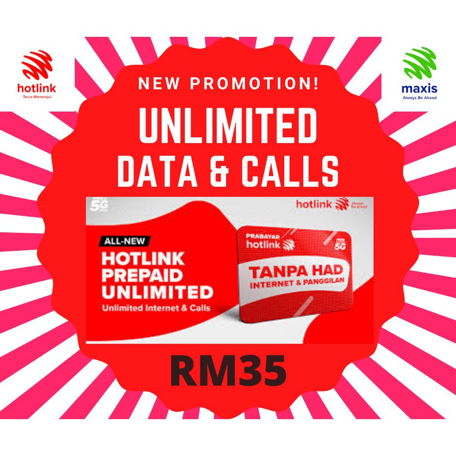 Buy Hotlink 3mbps Simkad Hotlink Unlimited Data Hotspot Plan Rm35 Maxis Seetracker Malaysia