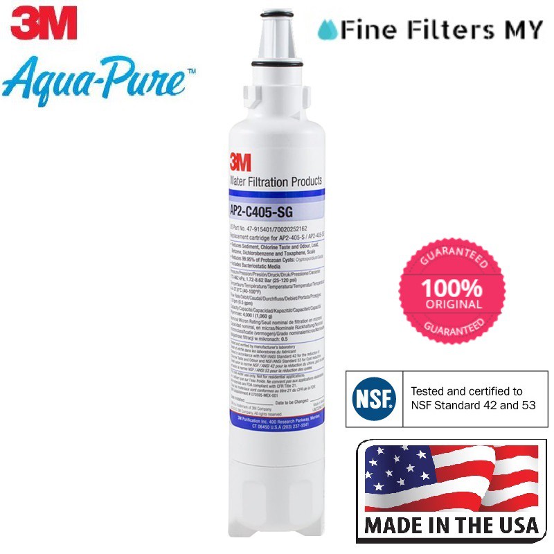 3M Aqua-Pure Water Filter Replacement AP2-C401-SG / HCD-2 / CTM-01 / CTM-01 SE / CTM-02 / AP2 C401 G / 3M Water Filter