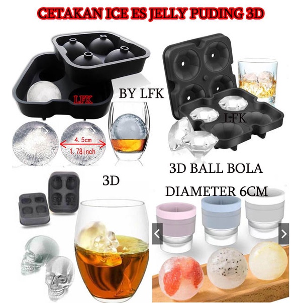 Import CCS CP 3D DIAMOND BALL Ice CHOCOLATE MOLD 2X2 SPHERE PALACE PUDING JELLY Ice Cube Mold Ice BALL Maker Silicone EGG SKULL CAKE DECORATION TOOL Silicone JELLY PUDDING FOR RESIN CLAY CHEF BALL DECORATIONS