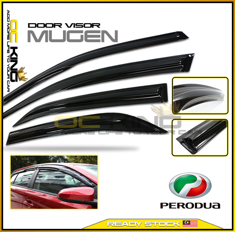 (4 PCS) High Quality Air Press Window Door Visor Mugen Wind Deflector ...