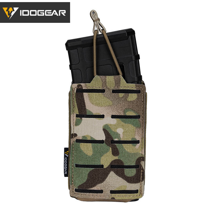 IDOGEAR Tactical LSR 556 Pouch Singel Carrier MOLLE Pouch Laser Cut 3566 Military Combat Supplies