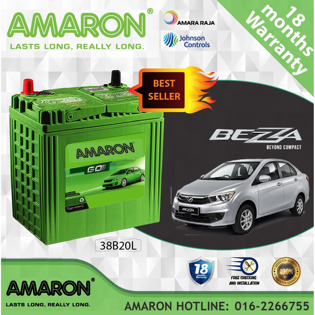 Perodua Bezza Advance (istop)  AMARON HILIFE DURO EFB 50B20L (M42)  Car Battery  Bateri