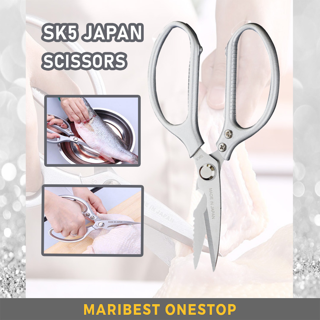 SK5 Japan Imported Japanese Multipurpose Sharp Scissor Cutter Bone Scissors for Kitchen Use Daily Use Tool