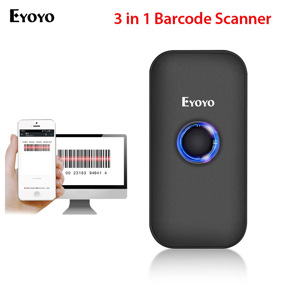 Tablets or Computers Pink Android Eyoyo Mini 1D Bluetooth Barcode Scanner 3-in-1 Bluetooth & USB Wired & 2.4G Wireless Barcode Reader Portable Bar Code Scanning Work with Windows iOS 