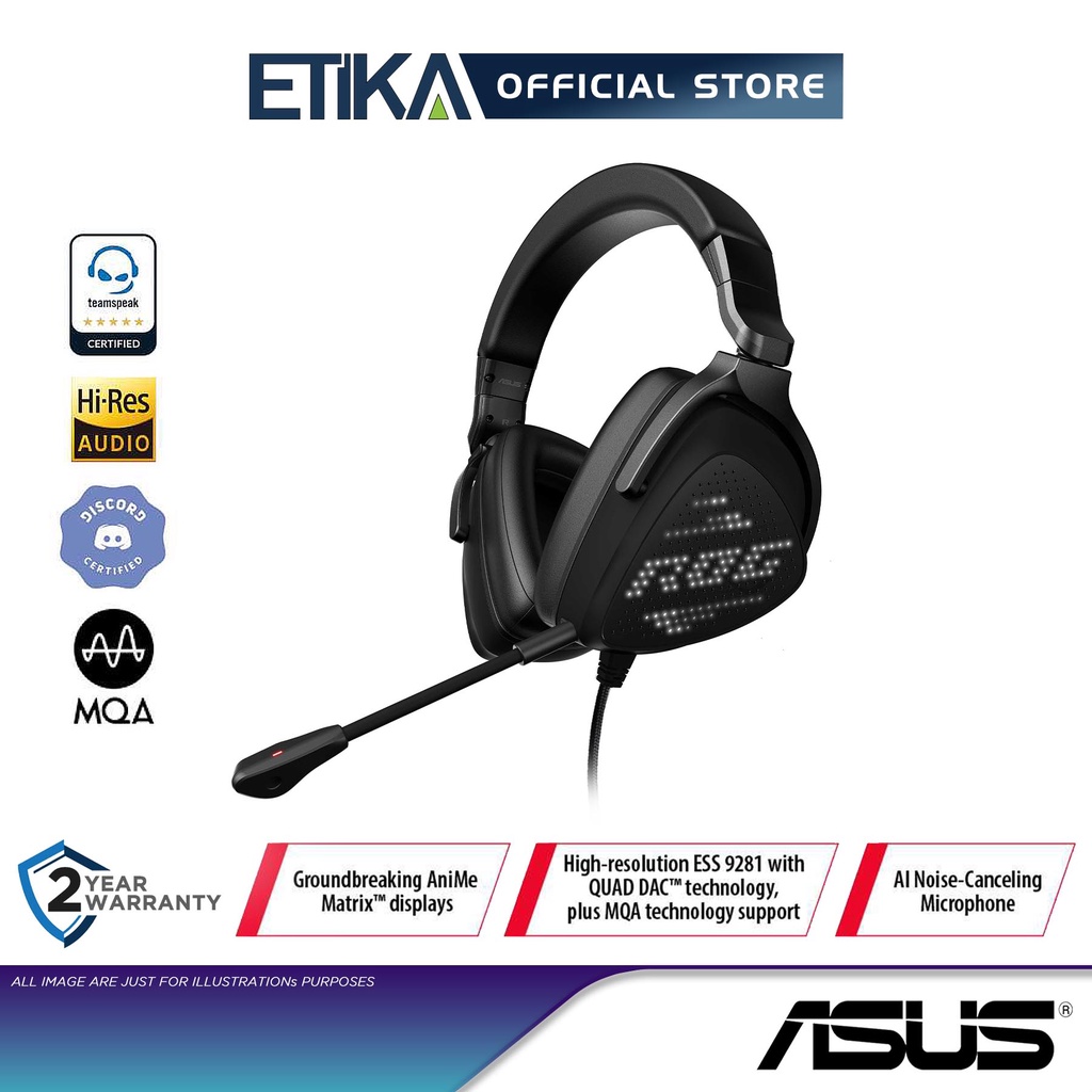 Asus ROG Delta S Animate Gaming Headset | USB Hi-RES & Ai-Noise Cancelation Mic | PS5 Supported