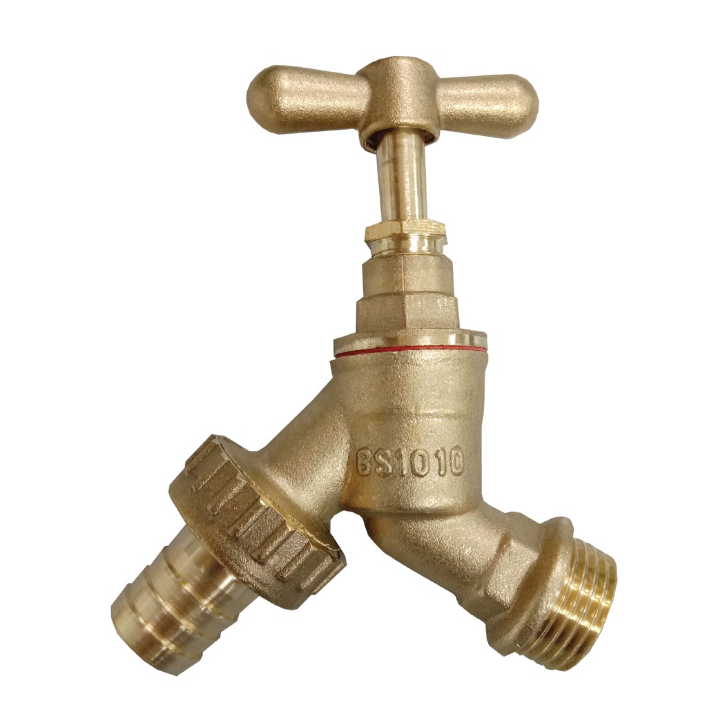 Brass Bib Tap Faucet Water Garden With Nozzle Kepala Paip ...