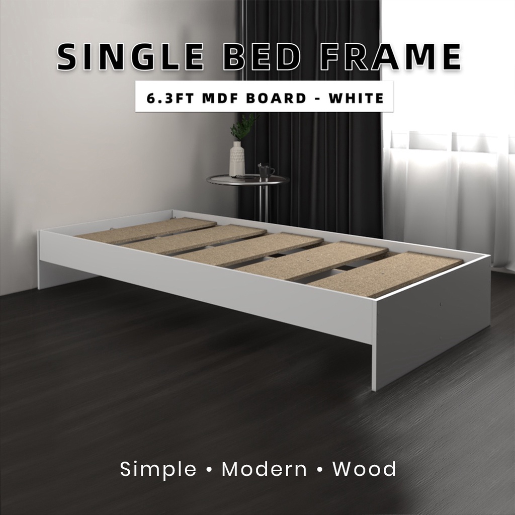 READY STOCK FINSSO : Classic Wooden Single Bed frame / Katil