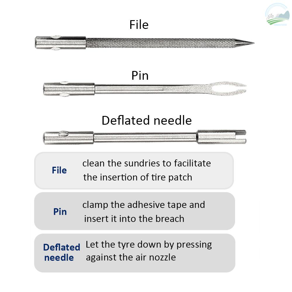 Pl DIY Tubeless Bike Tire Repair Kit Ultralight Vacuum Aluminum Alloy Tool Mountain Automobile 3 - Image 3