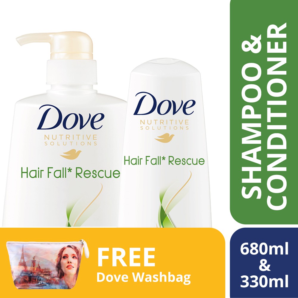 Dove Hairfall Rescue Shampoo 680ml Conditioner 330ml Free