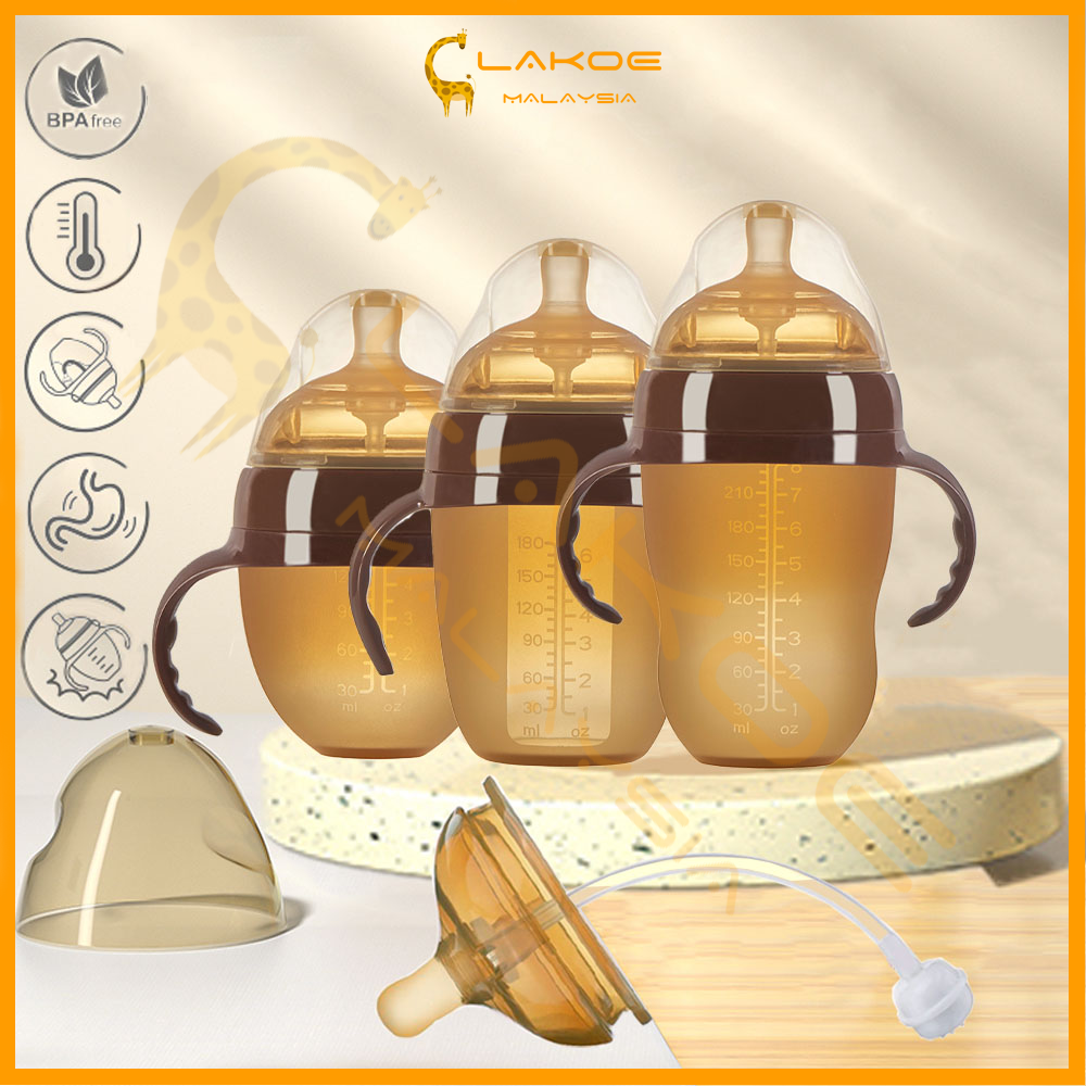 Lakoe Ready Stock PIKO BELLO Baby Silicone Bottle Botol susu AntiColic