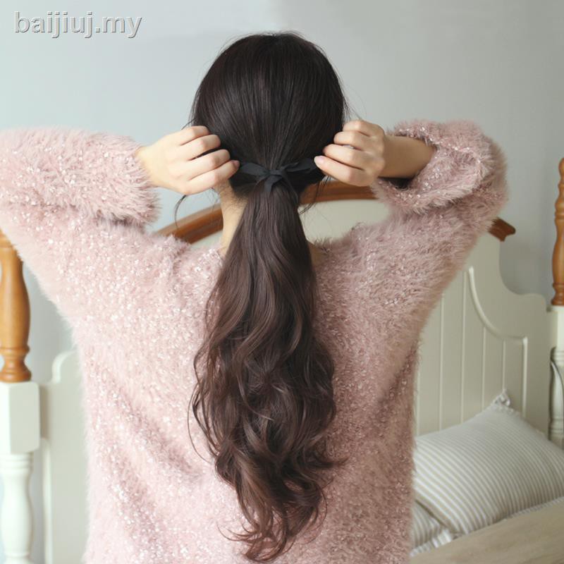 rambut palsu #Female wig❀Low bind type lifelike fake ponytail and women  horse-hair wig wavy hair braid temperament lon | Shopee Malaysia