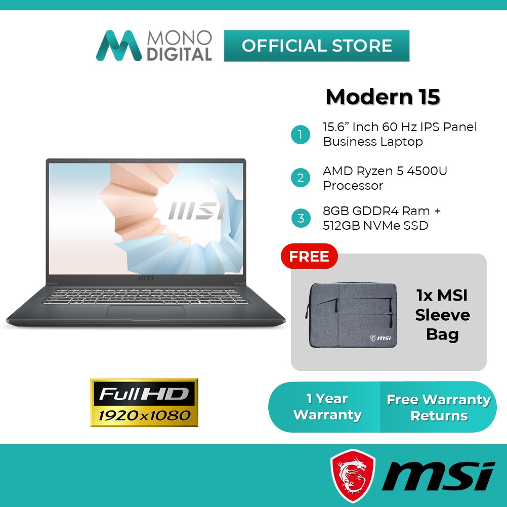 Msi modern 15 a4m 020xru обзор