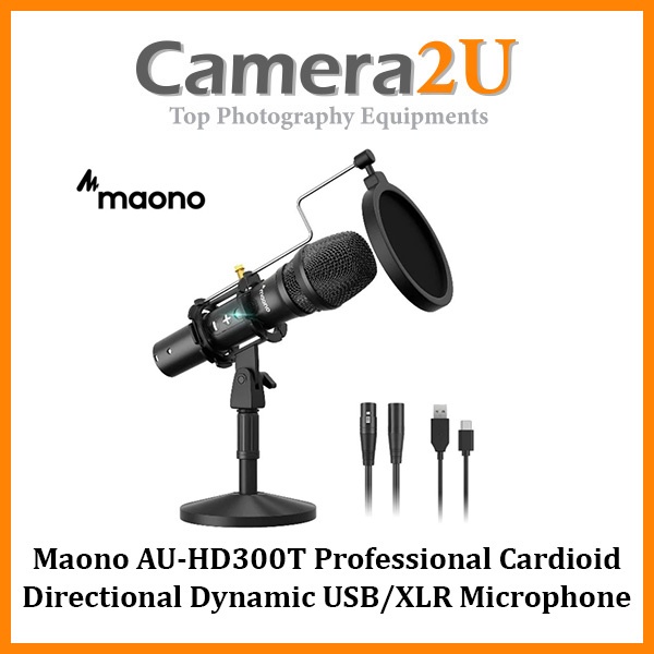 Maono AU-HD300T Professional Cardioid Directional Dynamic USB/XLR ...