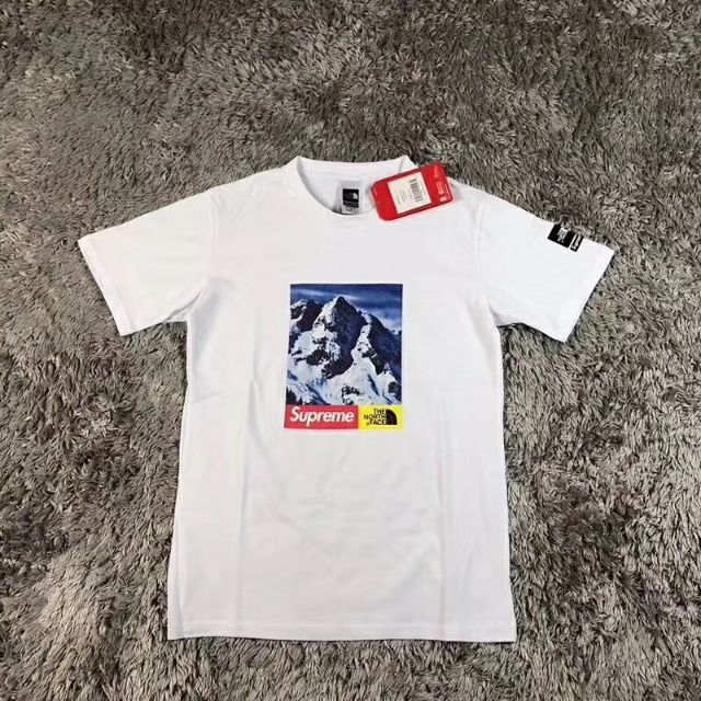 supreme north face t shirt white