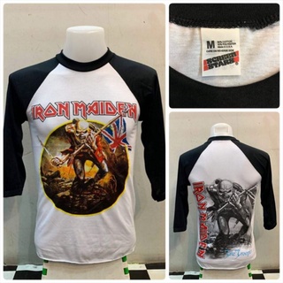 BAJU IRON MAIDEN BAND 3 QUATERS LIKES NEW VINTAGE