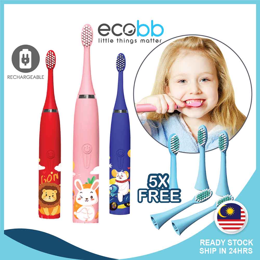 Kids Electric Toothbrush Waterproof Rechargeable Brush Oral Cleaner